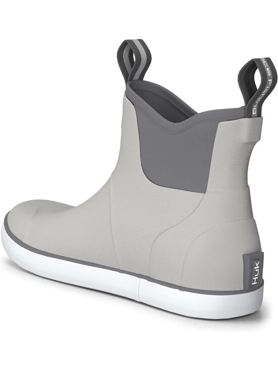 ?Men\'s Solid Grey High Top Comfortable Wide Toe Fishing Deck Boots